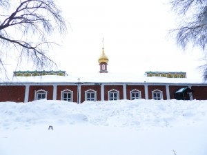 Благовещенская церковь  в снегопад