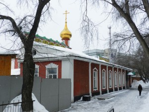 Благовещенская церковь  в снегопад