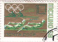 Почтовая марка: XIX Олимпийские игры. Мехико-1968. Год выпуска 1968. Страна: СССР
