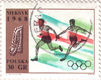 Почтовая марка: XIX Олимпийские игры. Мехико-1968. Год выпуска 1968. Страна: Болгария