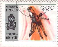 Почтовая марка: XIX Олимпийские игры. Мехико-1968. Год выпуска 1968. Страна: Болгария