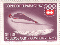 Почтовая марка: IX Зимние Олимпийские игры. Инсбрук-1964. Страна: Польша