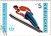 Почтовая марка: IX Зимние Олимпийские игры. Инсбрук-1964. Страна: Болгария